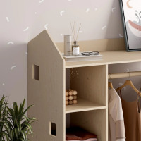 BusyKids Šatníková skriňa prírodná