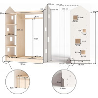 BusyKids Šatníková skriňa biela