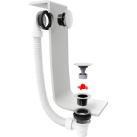 Polysan Vaňová súprava bez napúšťania, click-clack, dĺžka 1200mm, zátka 72mm, gun metal 71858.60