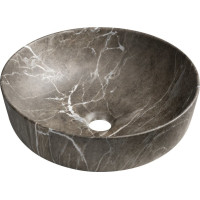 Sapho RONDEA keramické umývadlo na dosku Ø 41cm, breccia mramor AR445BM