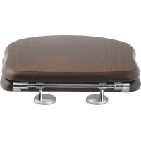 Kerasan RETRO WC sedátko Soft Close, orech/chróm 108840