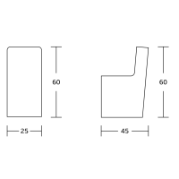 Aqualine Hranatý háčik, chróm UN82025C