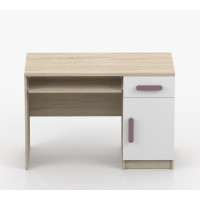 Písací stôl SMYK - dub sonoma/biely (viac variant)