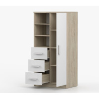 Regál SMYK - dub sonoma/biely (viac variant)