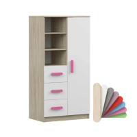 Regál SMYK - dub sonoma/biely (viac variant)
