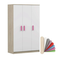 Šatníková skriňa SMYK 120 - dub sonoma/biela (viac variant)