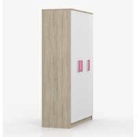 Šatníková skriňa SMYK 120 - dub sonoma/biela (viac variant)