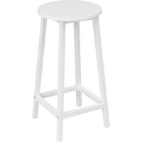 Kovová barová stolička FLINT White - biela