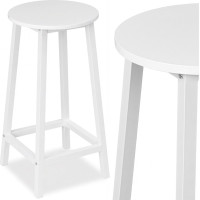 Kovová barová stolička FLINT White - biela