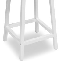 Kovová barová stolička FLINT White - biela/biely mramor