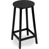 Kovová barová stolička FLINT Black - čierna