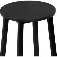 Kovová barová stolička FLINT Black - čierna