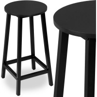 Kovová barová stolička FLINT Black - čierna