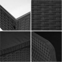 Záhradný nábytok CAMELIA (pohovka + 2 kreslá + stôl) - čierna