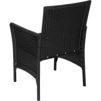 Záhradný nábytok CAMELIA (pohovka + 2 kreslá + stôl) - čierna