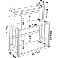 Kuchynský regál na koreničky CEZAR Wood - hnedý/čierny