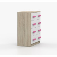 Komoda SMYK - dub sonoma/biela (viac variant)