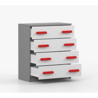 Komoda SMYK - šedá/biela (viac variant)