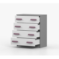 Komoda SMYK - šedá/biela (viac variant)