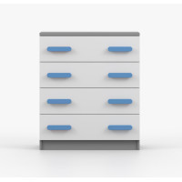 Komoda SMYK - šedá/biela (viac variant)