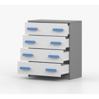 Komoda SMYK - šedá/biela (viac variant)