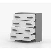 Komoda SMYK - šedá/biela (viac variant)