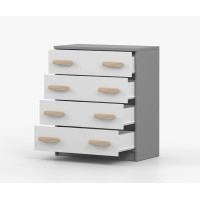 Komoda SMYK - šedá/biela (viac variant)