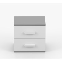 Nočný stolík SMYK - šedý/biely (viac variant)