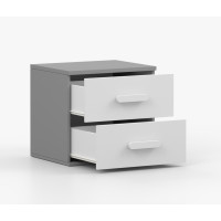 Nočný stolík SMYK - šedý/biely (viac variant)