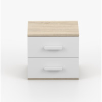 Nočný stolík SMYK - dub sonoma/biely (viac variant)