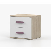 Nočný stolík SMYK - dub sonoma/biely (viac variant)
