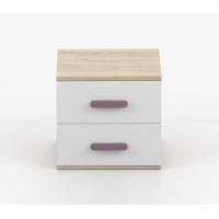 Nočný stolík SMYK - dub sonoma/biely (viac variant)
