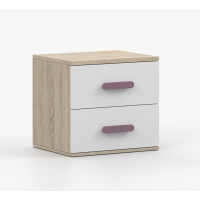 Nočný stolík SMYK - dub sonoma/biely (viac variant)