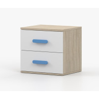 Nočný stolík SMYK - dub sonoma/biely (viac variant)