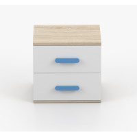 Nočný stolík SMYK - dub sonoma/biely (viac variant)