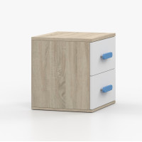 Nočný stolík SMYK - dub sonoma/biely (viac variant)