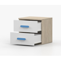 Nočný stolík SMYK - dub sonoma/biely (viac variant)