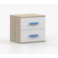 Nočný stolík SMYK - dub sonoma/biely (viac variant)