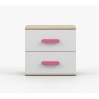 Nočný stolík SMYK - dub sonoma/biely (viac variant)