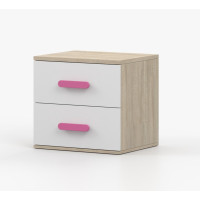 Nočný stolík SMYK - dub sonoma/biely (viac variant)
