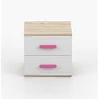Nočný stolík SMYK - dub sonoma/biely (viac variant)