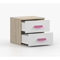 Nočný stolík SMYK - dub sonoma/biely (viac variant)