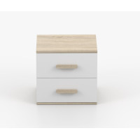 Nočný stolík SMYK - dub sonoma/biely (viac variant)