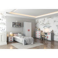 Šatníková skriňa SMYK 80 - šedá/biela (viac variant)