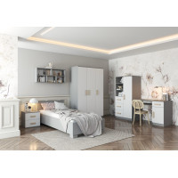 Šatníková skriňa SMYK 120 - šedá/biela (viac variant)