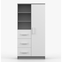 Regál SMYK - šedý/biely (viac variant)