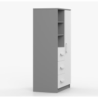 Regál SMYK - šedý/biely (viac variant)