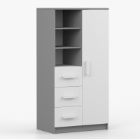 Regál SMYK - šedý/biely (viac variant)