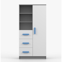 Regál SMYK - šedý/biely (viac variant)