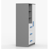 Regál SMYK - šedý/biely (viac variant)